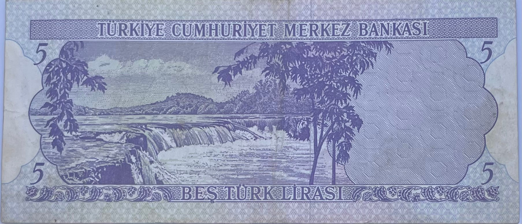 Turkey 1970 5 Lira P-185 Used World Banknote Currency