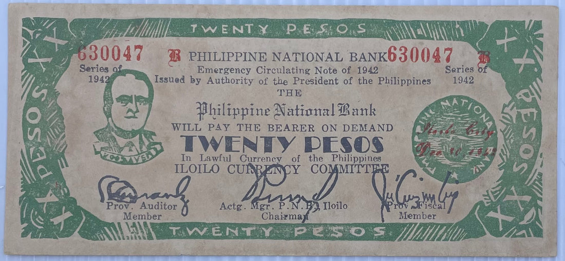 1942 Philippines 20 Pesos P-S315 World Banknote