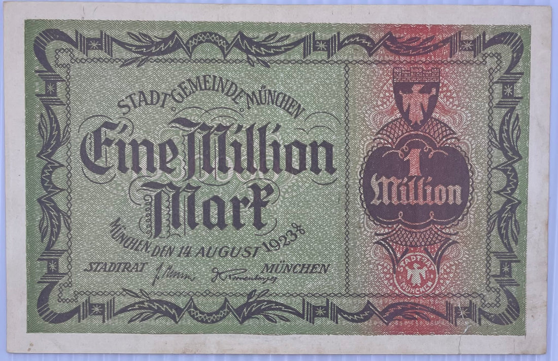 1923 Germany 1 Million Mark P-3650A Circulated World Banknote