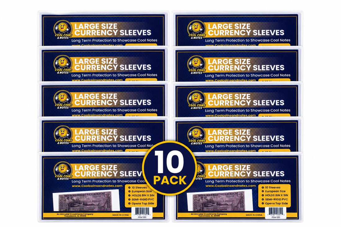 Rigid Currency Sleeves for Paper Money – Large Banknote Toploaders, Clear Protective Holders for Bills & Collectible Notes (10 Pack)