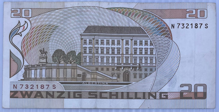 1985 Austria 20 Schilling P-148 Used World Banknote