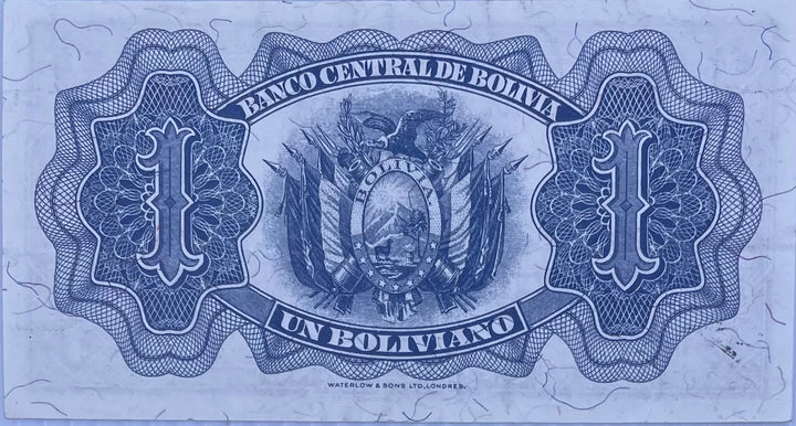 1928 Bolivia 1 Boliviano P-128 UNC World Banknote