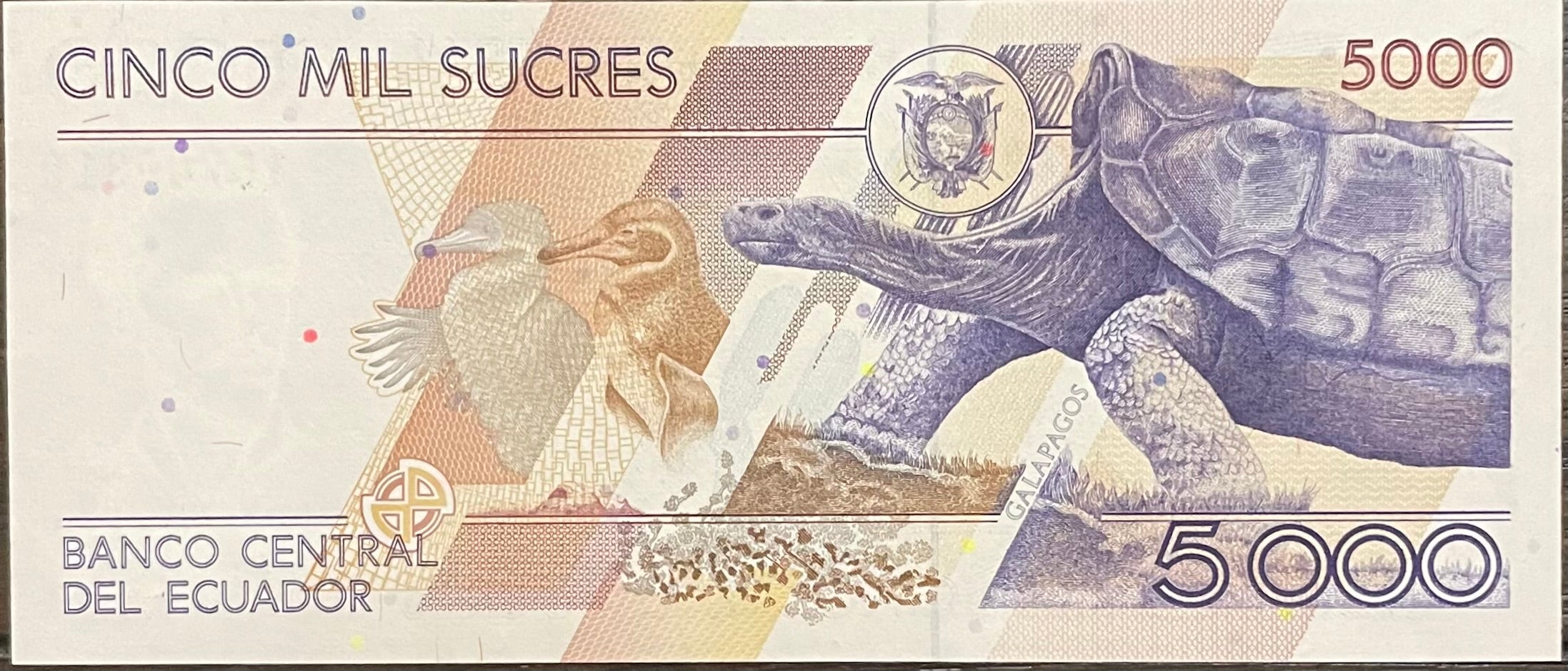 Ecuador 5000 Sucres 1999 P-128c UNC World Banknote