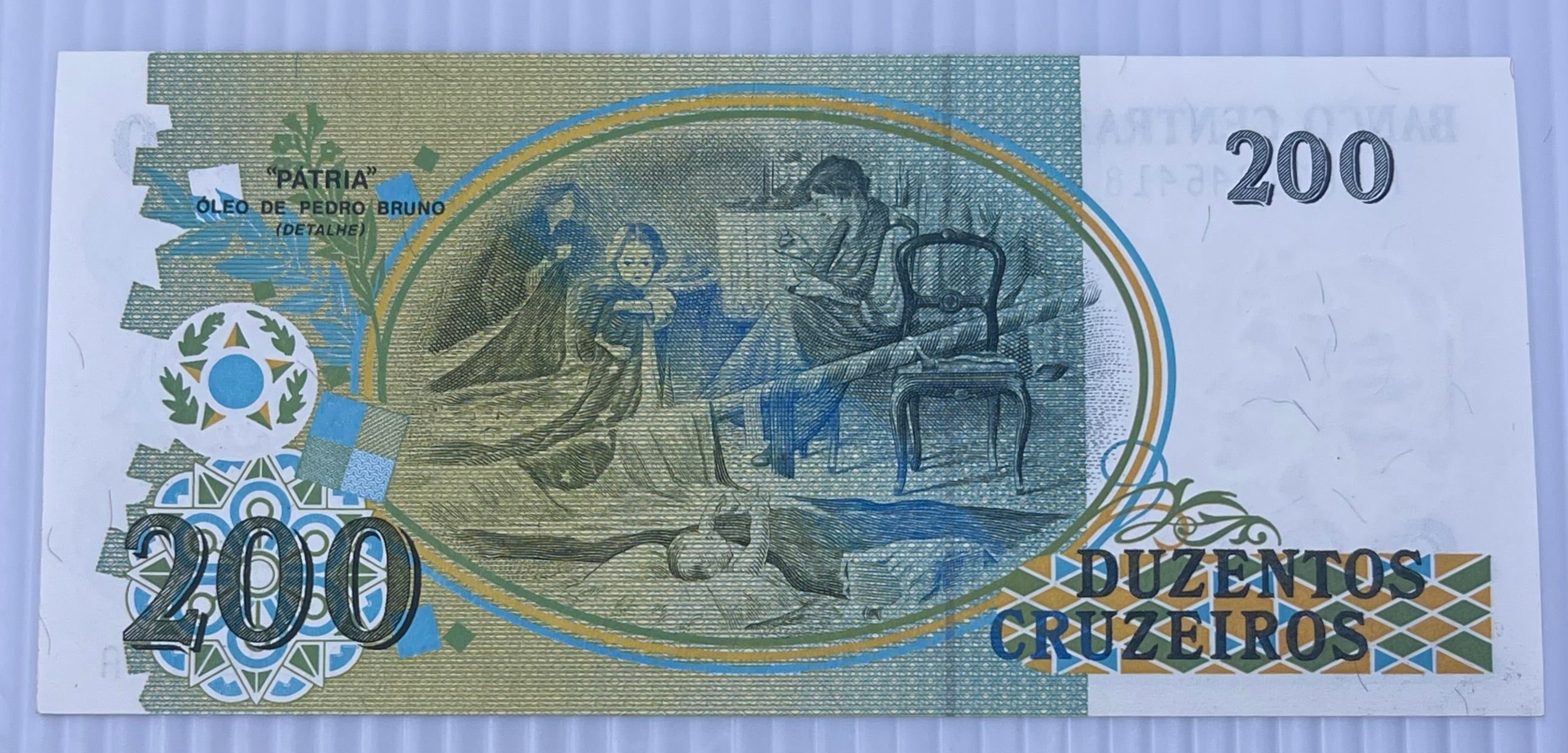 Brazil 1989 200 Cruzeiros P-221 UNC Banknote World Paper Money From Lot