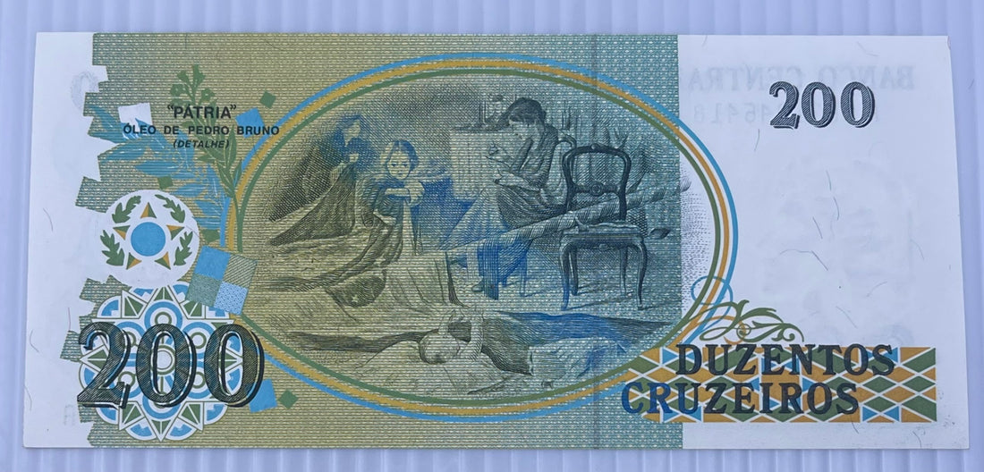 Brazil 1989 200 Cruzeiros P-221 UNC Banknote World Paper Money From Lot