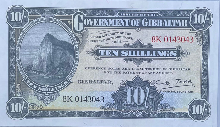 Gibraltar 10 Shillings Banknote, 2018, P-41, UNC, Commemorative
