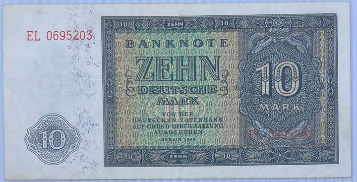 1948 Germany DDR 10 Mark P-12B Circulated World Banknote