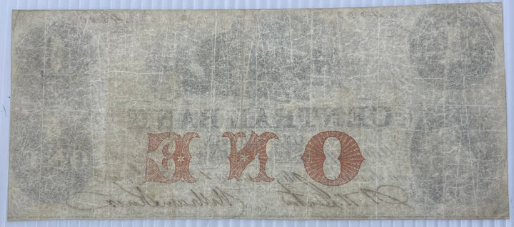 1856 1 Dollar Central Bank of Alabama Obsolete Banknote CS