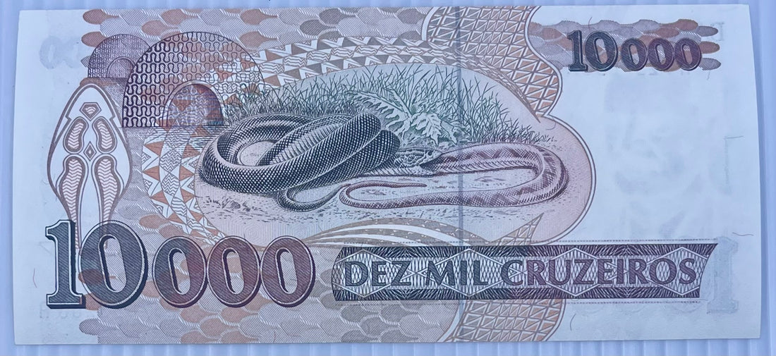 BRAZIL 1991 10000 CRUZEIROS P-233 UNC Banknote