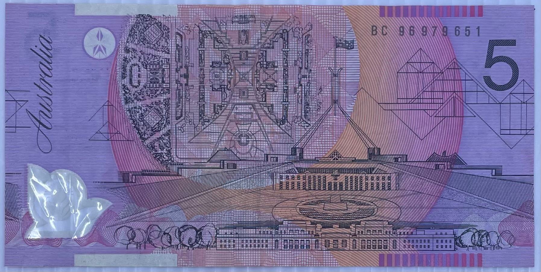 1996 Australia $5 Dollars P-51 Polymer Circulated World Banknote