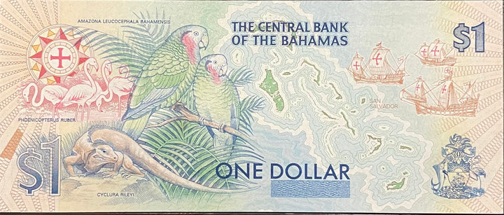 1992 Bahamas $1 Dollar 1492-1992 500th Anniversary Commemorative P-50