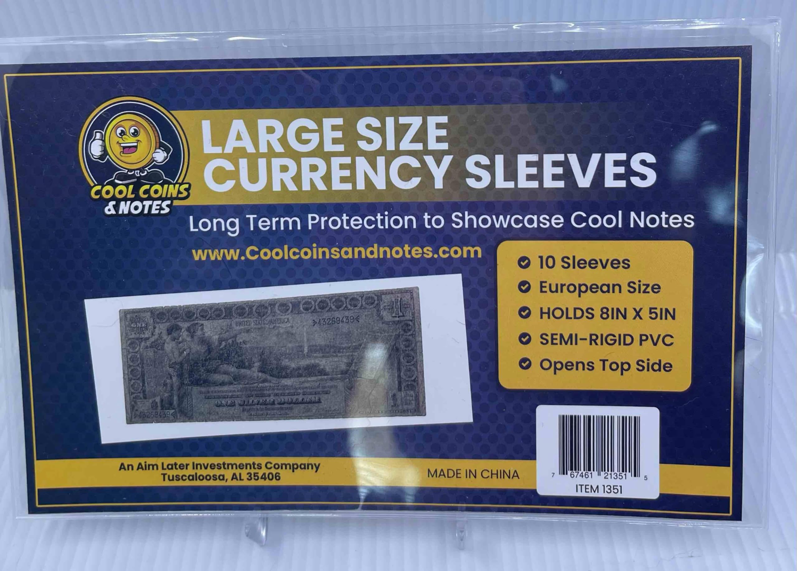 Rigid Currency Sleeves for Paper Money – Large Banknote Toploaders, Clear Protective Holders for Bills & Collectible Notes (10 Pack)