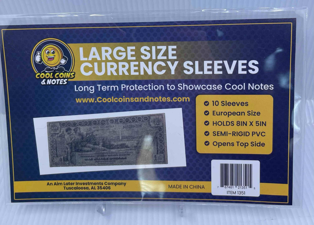 Rigid Currency Sleeves for Paper Money – Large Banknote Toploaders, Clear Protective Holders for Bills & Collectible Notes (10 Pack)