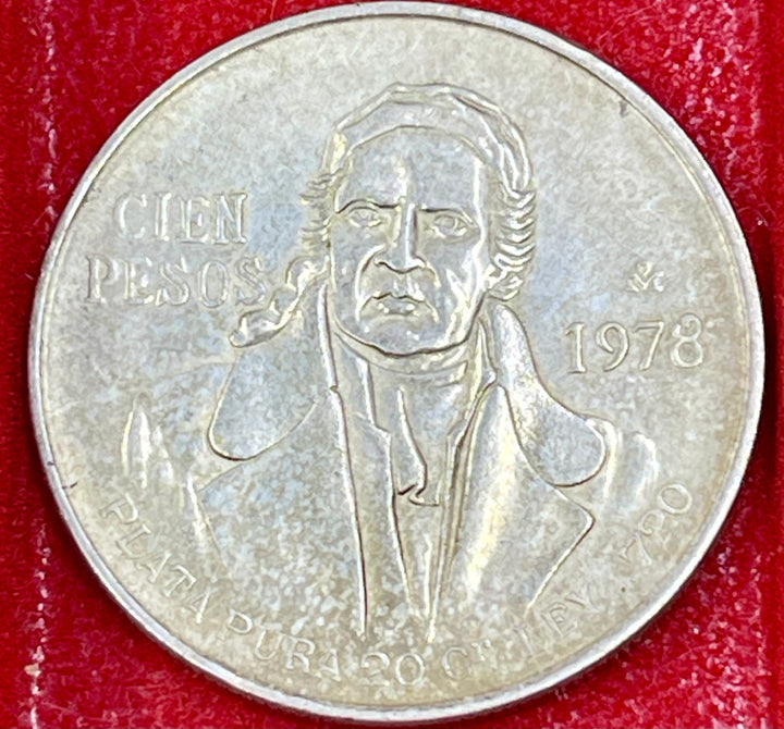 1978 Mexico 100 Cien Pesos 72.0% Silver Coin - Cool Coins & Notes