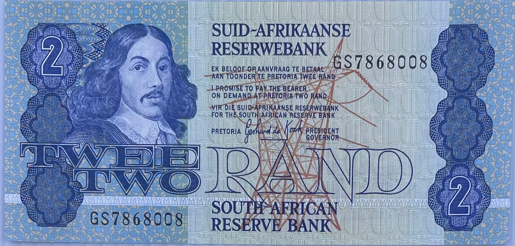 1981-1983(ND) South Africa 2 Rand P-118 UNC World Banknote