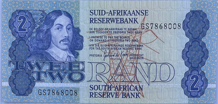 1981-1983(ND) South Africa 2 Rand P-118 UNC World Banknote