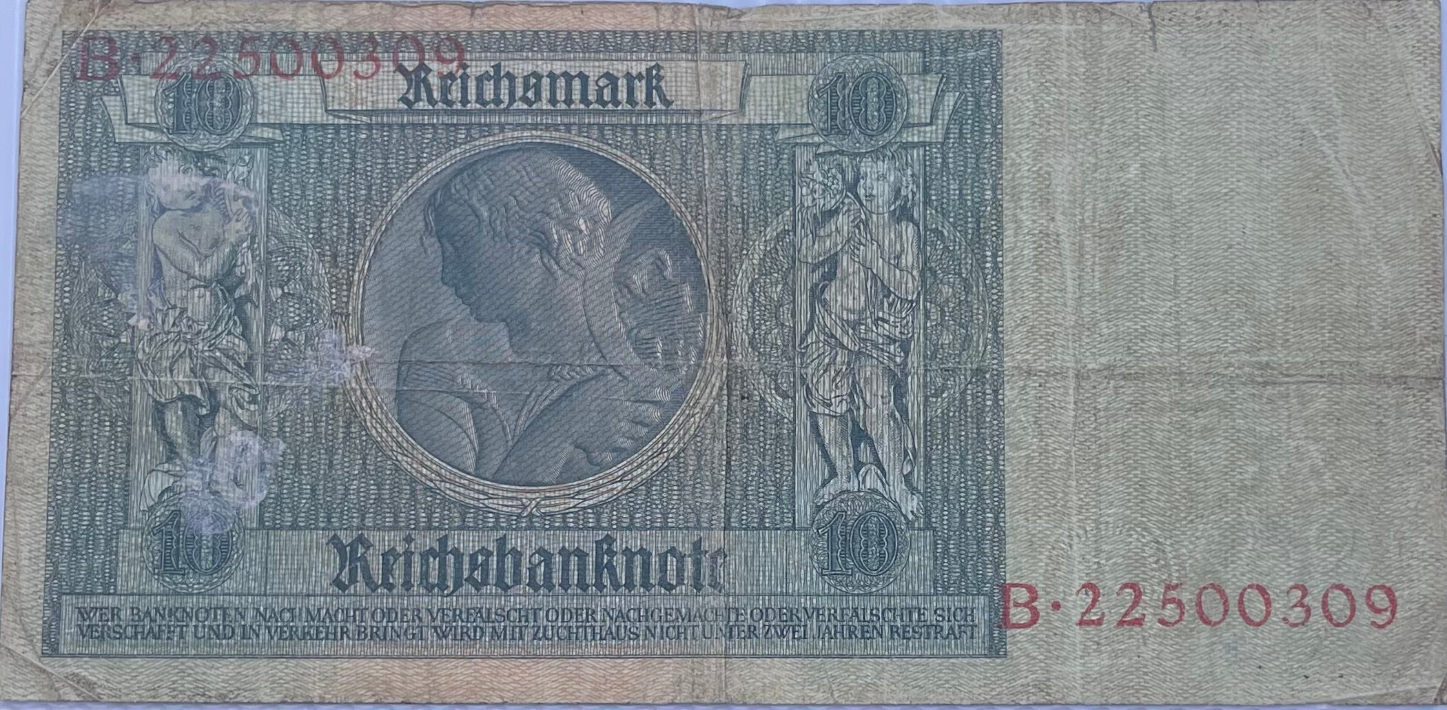 Germany 1929 10 Mark P-180 Used World Currency Banknote From Lot