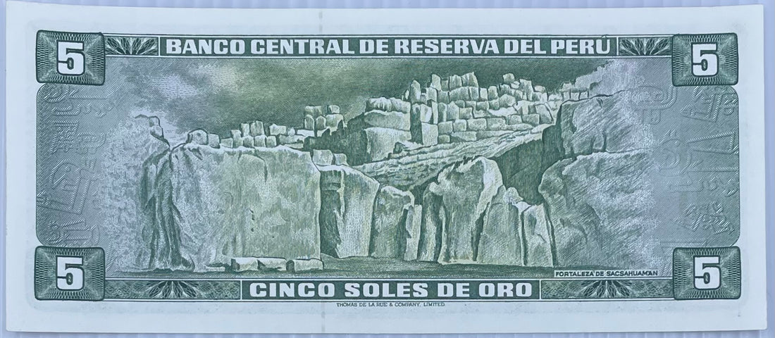 1974  Peru  5 Soles  P-99c  UNC Banknote