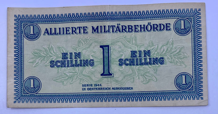 Austria 1944 1 Schilling P-103 WW2 MPC Used World Banknote