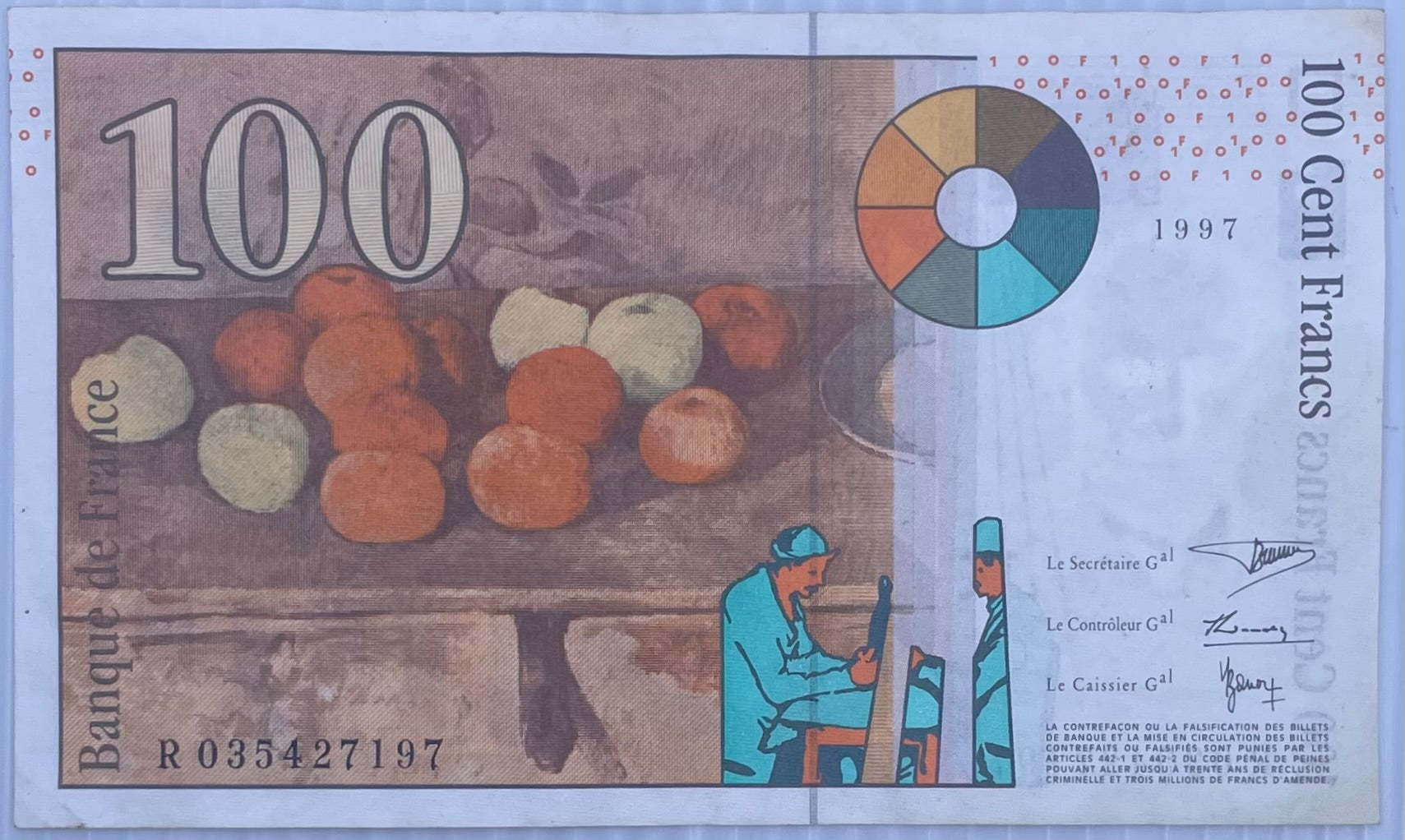 France 100 Francs 1997-1998 P-158 Used From Lot