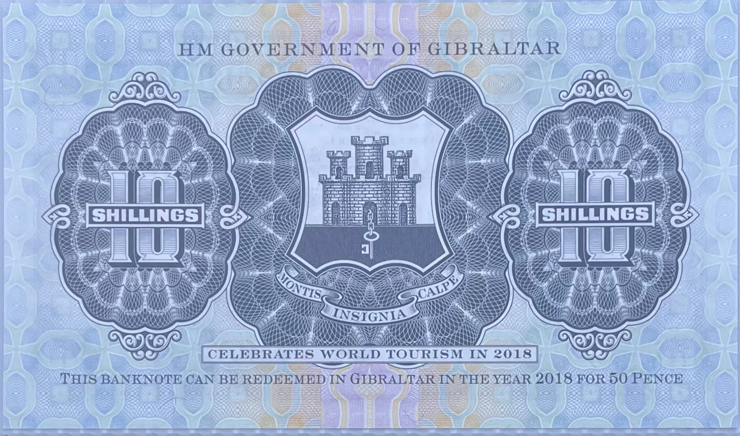 Gibraltar 10 Shillings Banknote, 2018, P-41, UNC, Commemorative