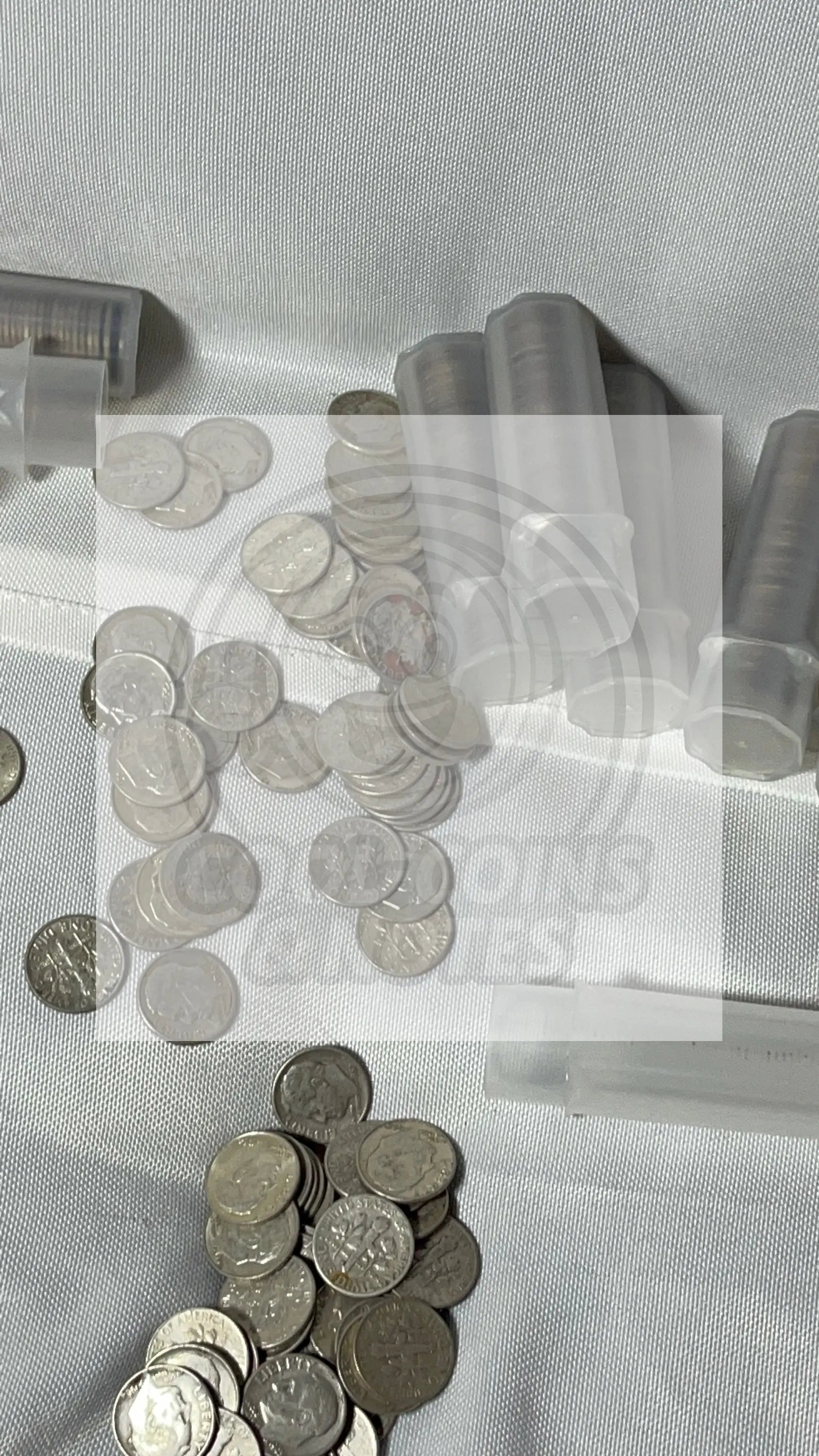 90% Silver Roosevelt Dimes 50-Coin Roll AvgCir $5 FV No Junk All Legible Dates - Cool Coins & Notes