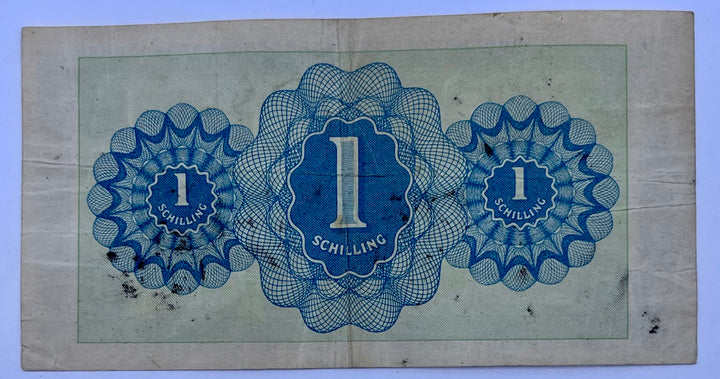 Austria 1944 1 Schilling P-103 WW2 MPC Used World Banknote