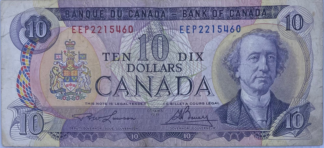 Canada, 10 Dollars, 1971, P-88(d), Used Banknote
