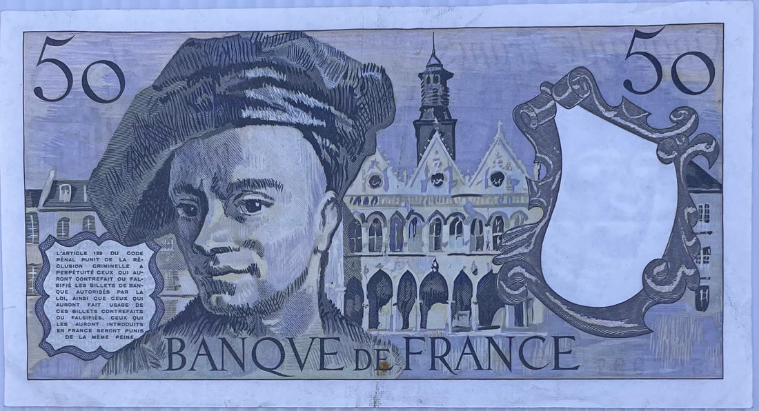 1980 France 50 Francs P-152 Used World Banknote