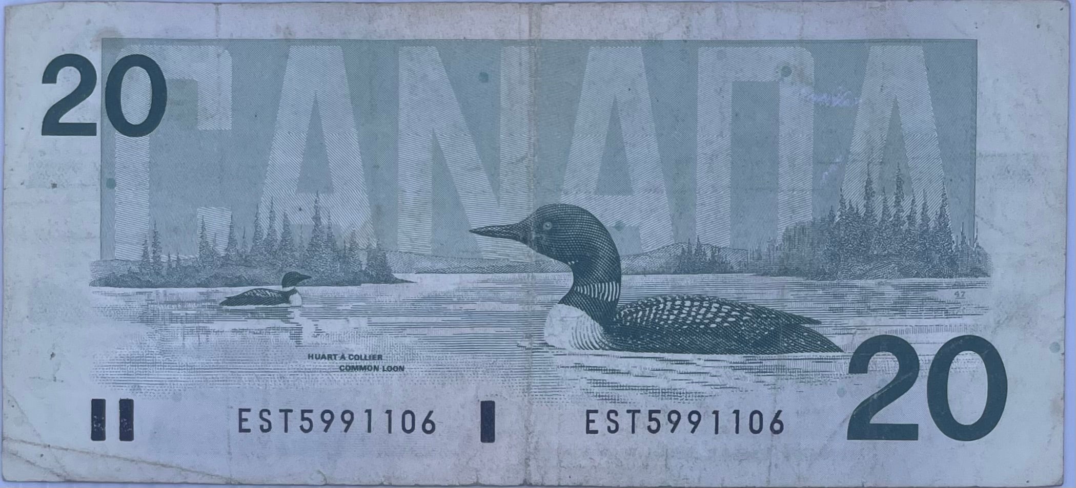 Canada 1991 20 Dollars P97d, Used Banknote
