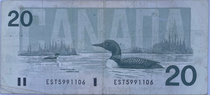 Canada 1991 20 Dollars P97d, Used Banknote