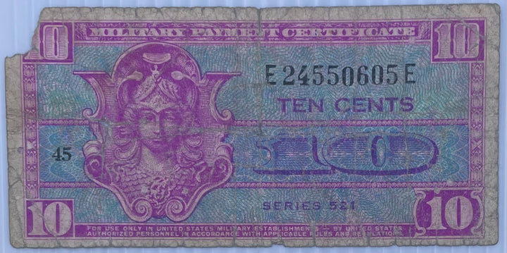 1954 USA MPC 10 Cents P-M30 Circulated World Banknote