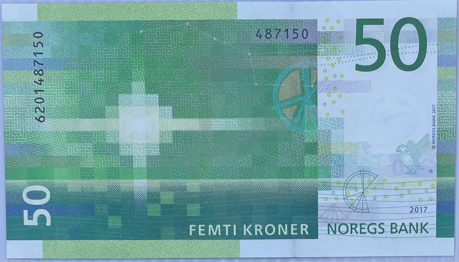 Norway 2017 50 Kronur P-53 UNC World Banknote Currency