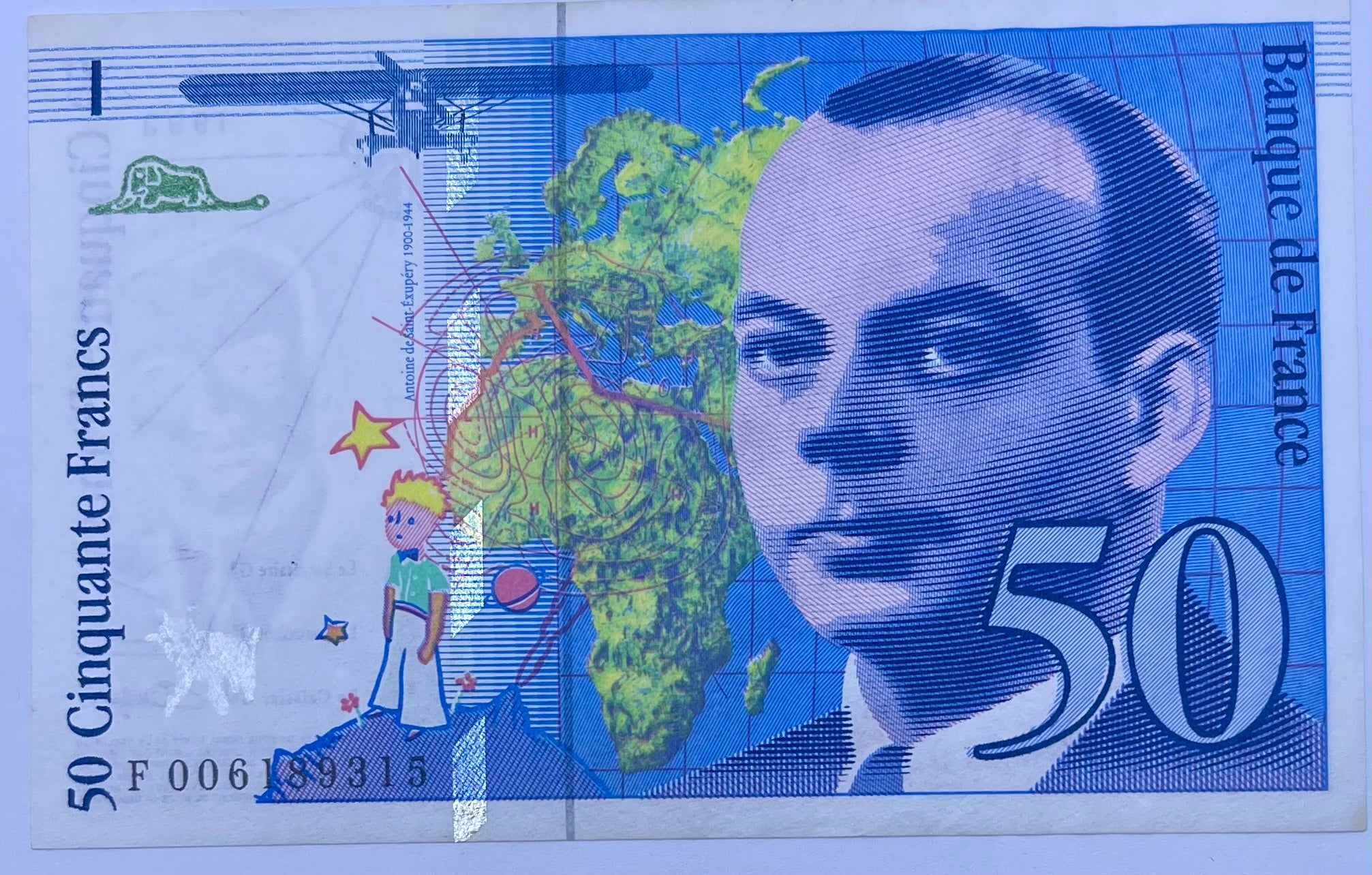 France 1992 50 Francs P-157a AU World Banknote