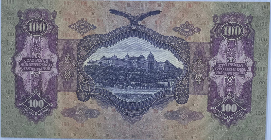 Hungary 1930 100 Pengo P-112 Used World Banknote Currency From Lot