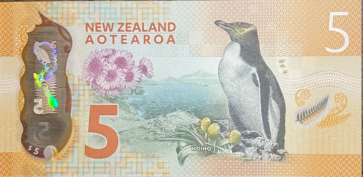 New Zealand 5 Dollars 2015 Polymer P 191 UNC, Banknote