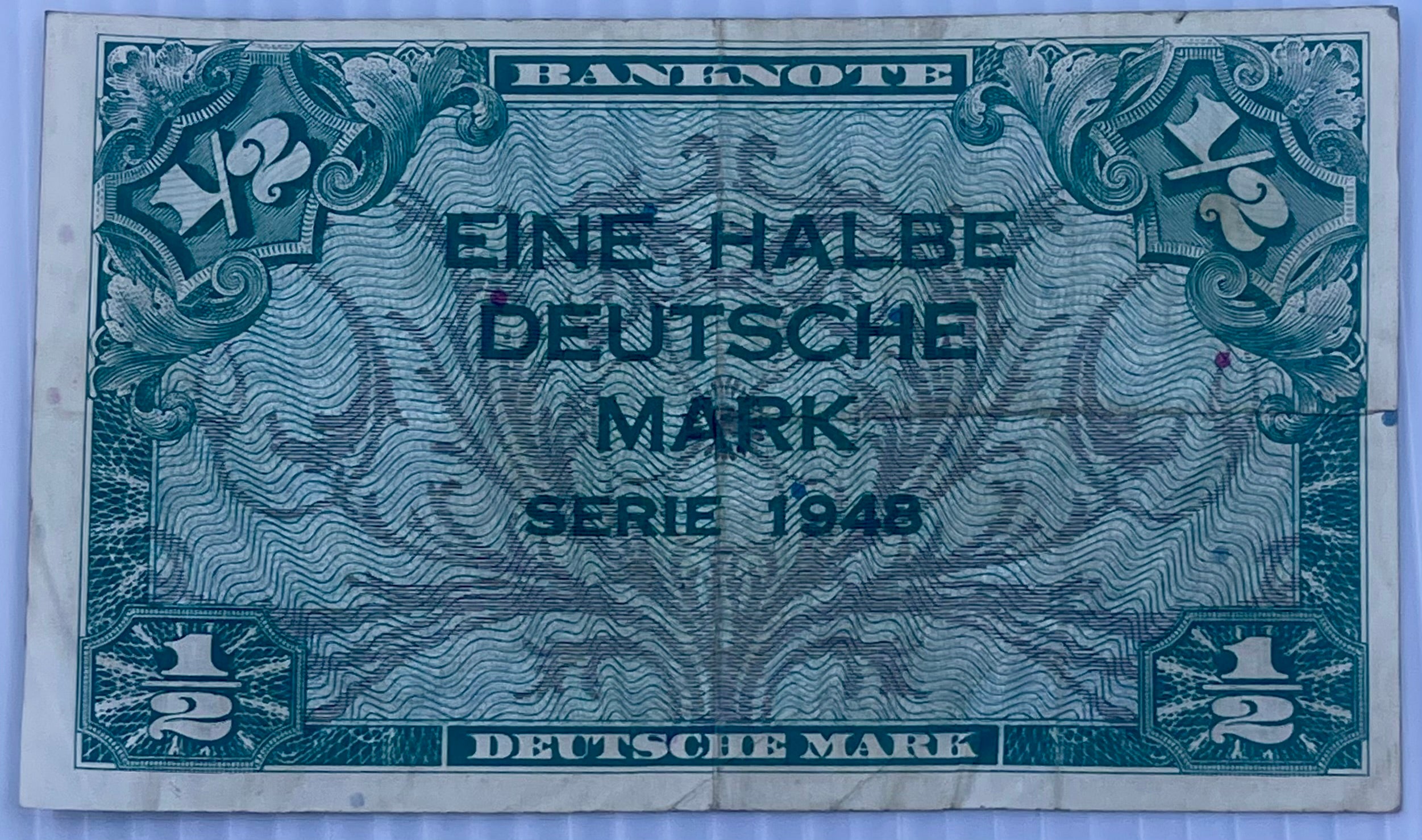 Germany 1948 1/2 Mark P-1a Used World Banknote Currency