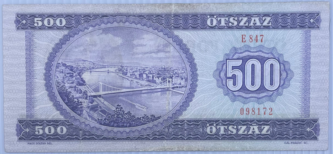 1990 Hungary 500 Forint P-175 Used World Banknote