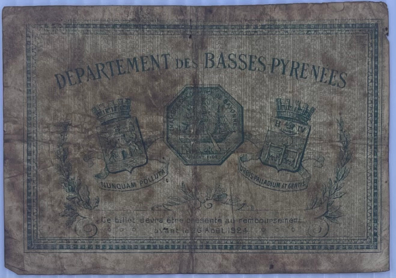 1918 France 50 Centimes Circulated World Banknote