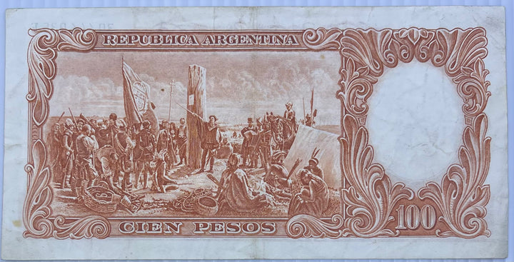 ARGENTINA NOTE 1967 100 PESOS P277 Used Banknote - Cool Coins & Notes
