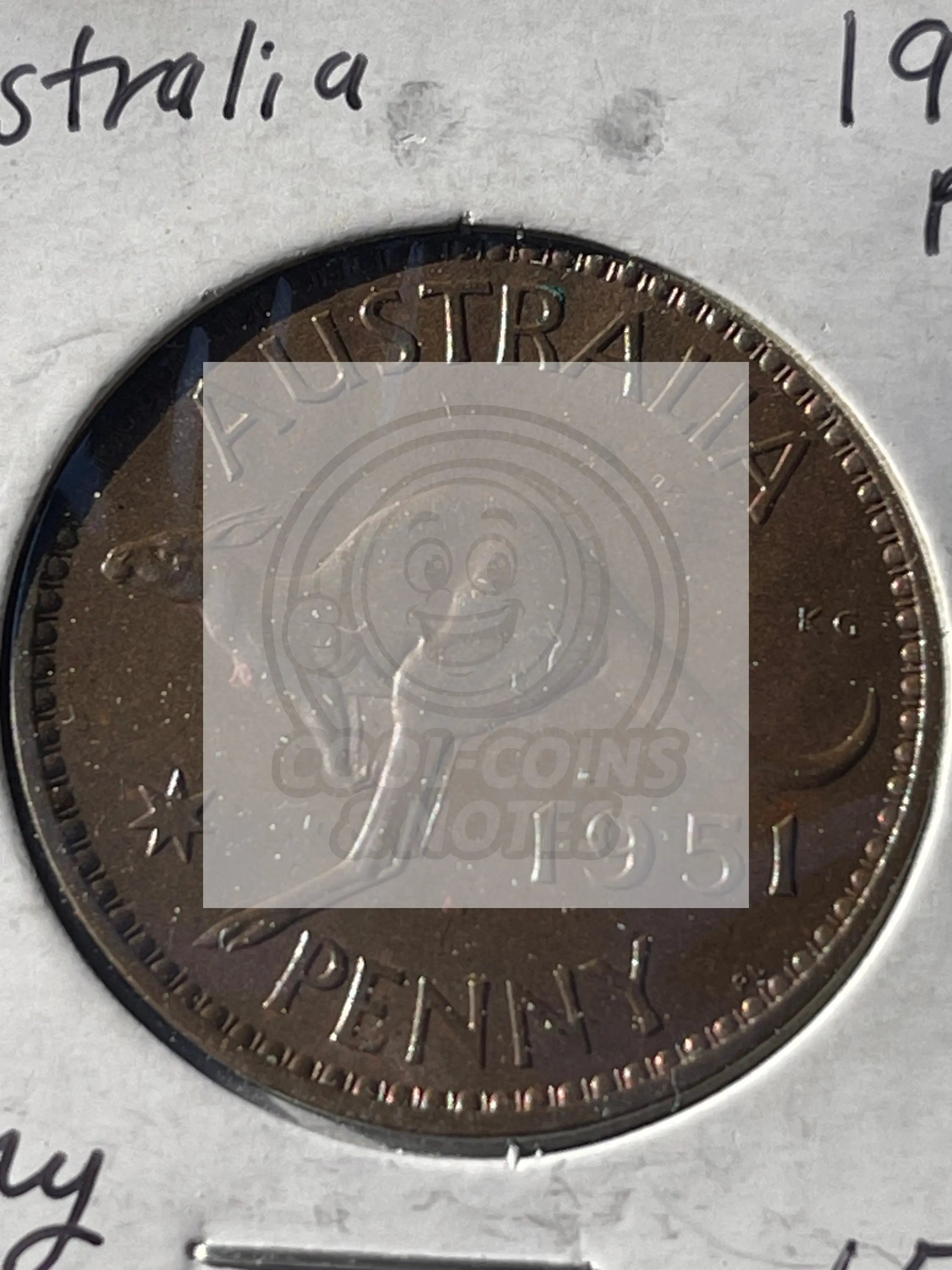 🇦🇺 AUSTRALIA PENNY 1958 QEII Proof Like B66 - Cool Coins & Notes