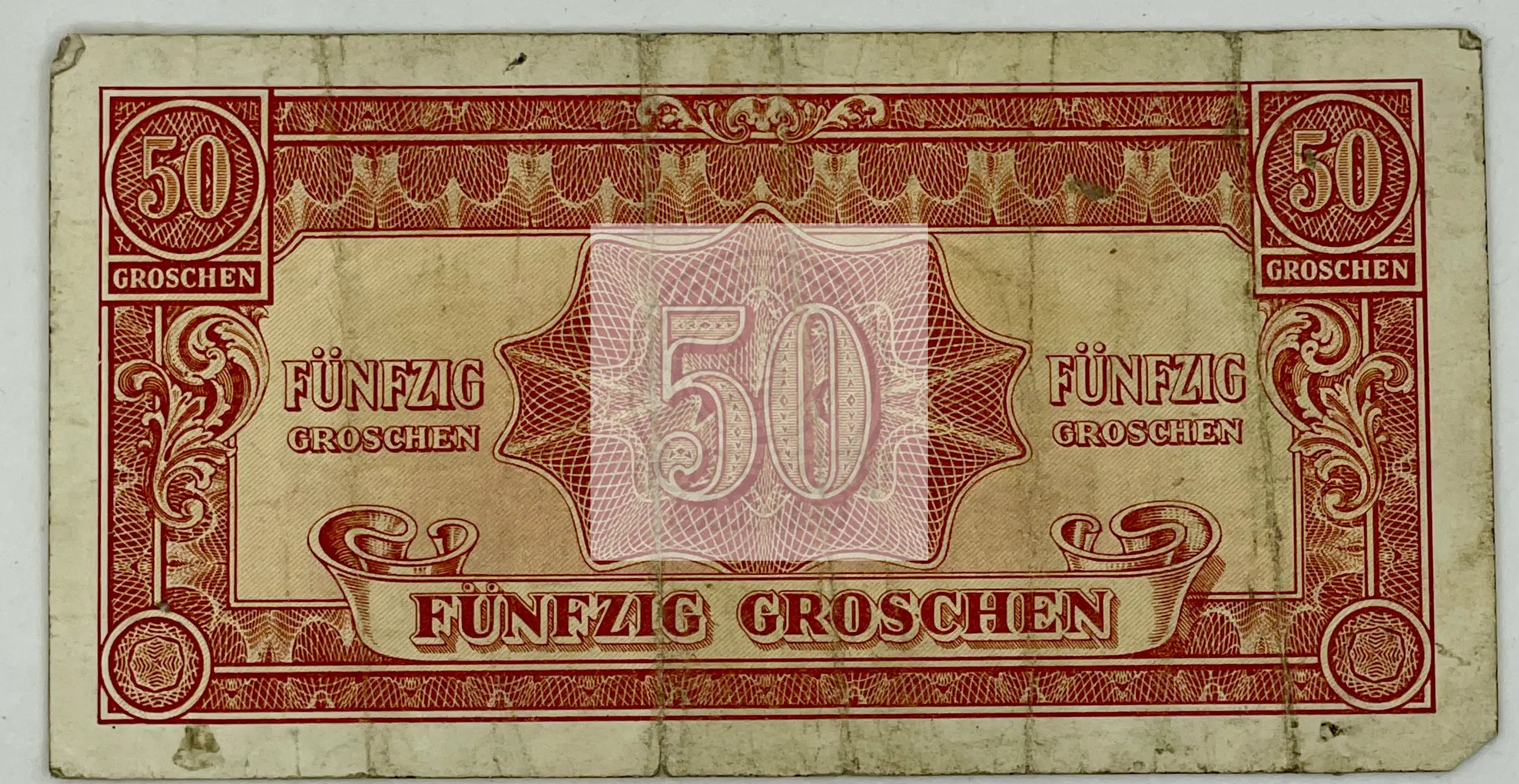 AUSTRIA P.102b  50 GROSCHEN 1944 WWII, Used Banknote - Cool Coins & Notes