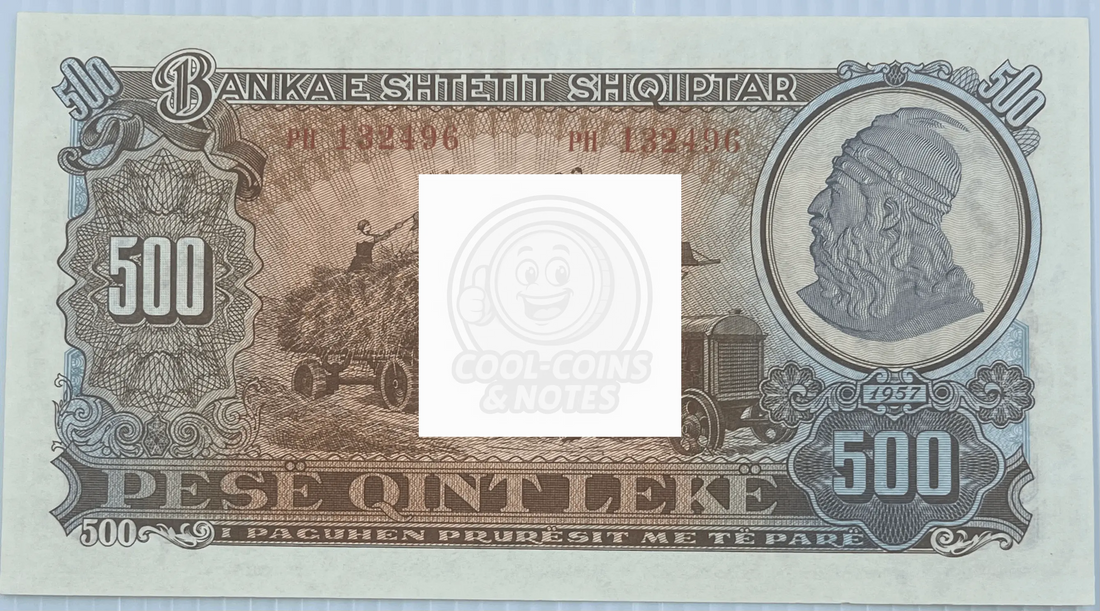 Albania 1957 500 Leke P-31a UNC