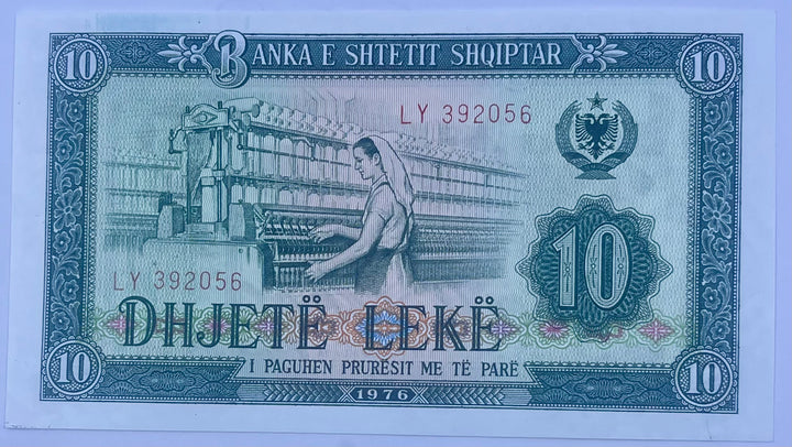 Albania 1976 10 Leke P-43 UNC World Banknote Cool Coins & Notes 