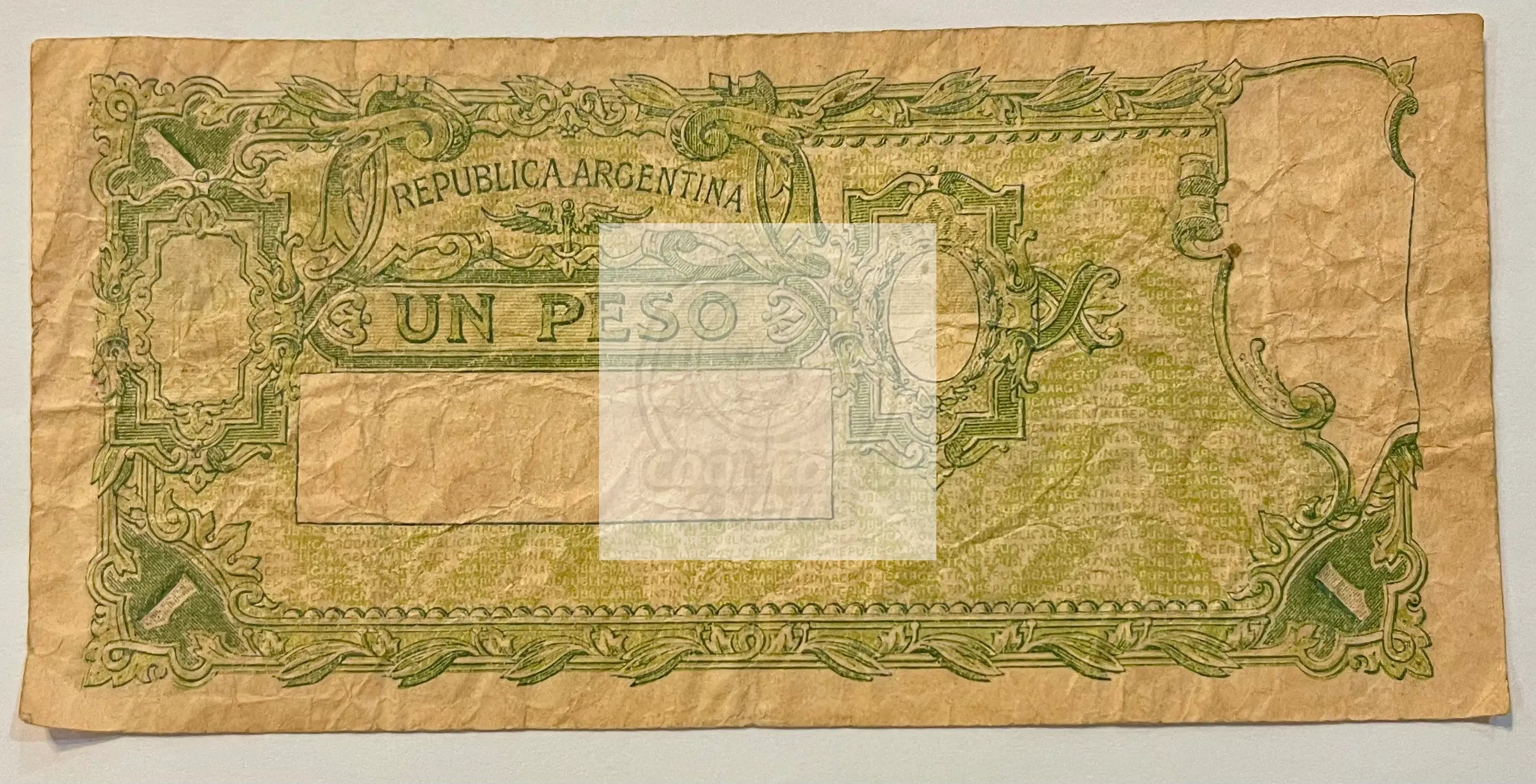 Argentina 1947 1 Peso P257, Used Banknote - Cool Coins & Notes