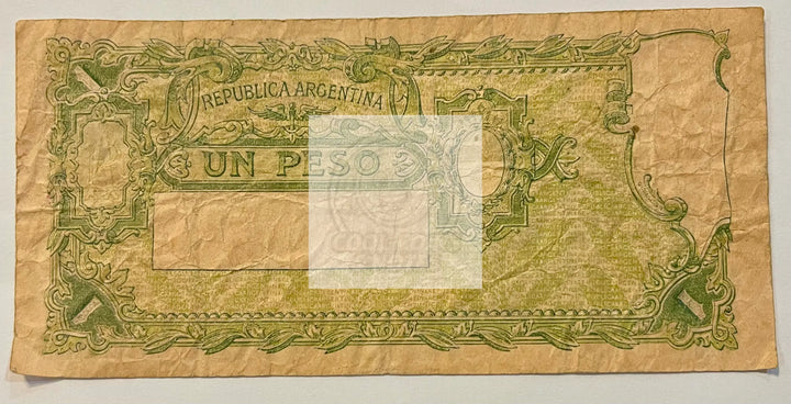 Argentina 1947 1 Peso P257, Used Banknote - Cool Coins & Notes