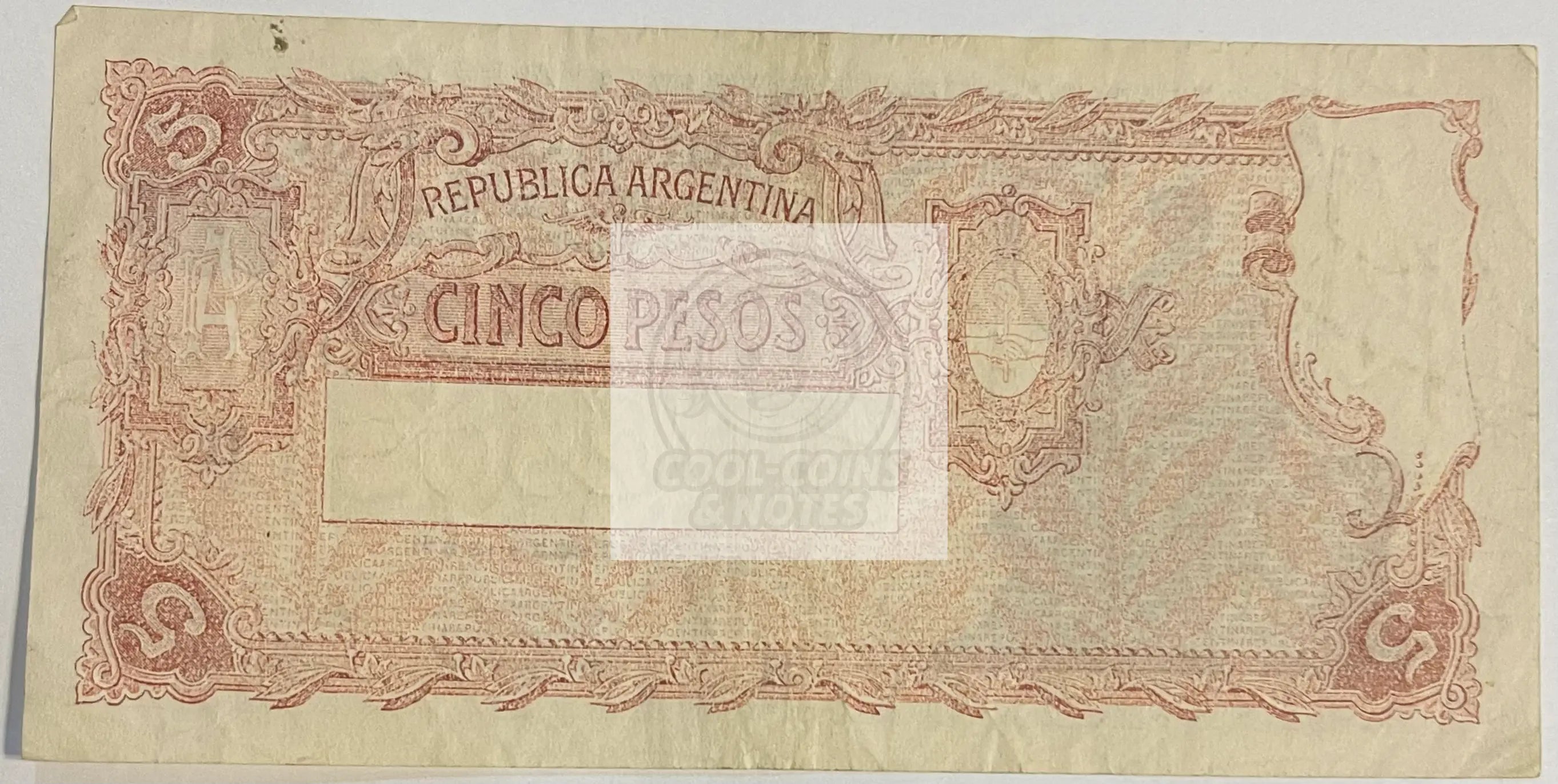 Argentina 1955 5 Pesos P-264, Used World Banknote - Cool Coins & Notes