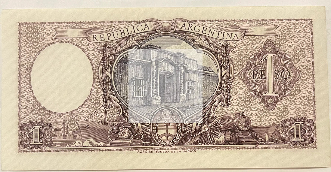Argentina 1956-1957 1 Peso P-263b UNC, World Banknote - Cool Coins & Notes