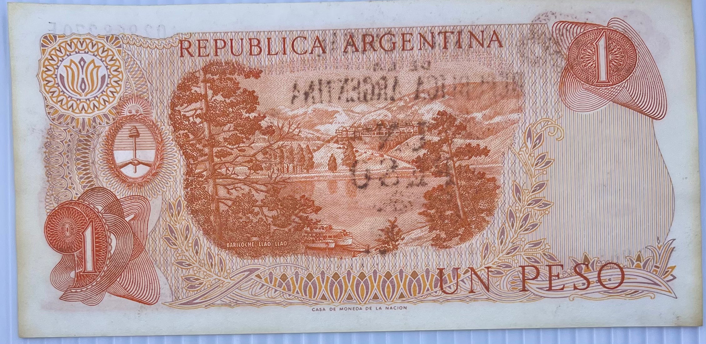 Argentina 1972 1 Peso P-287 AUNC Banknote - Cool Coins & Notes
