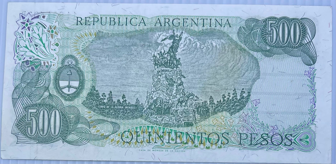 Argentina 1982 500 Pesos P-303 UNC Banknote - Cool Coins & Notes